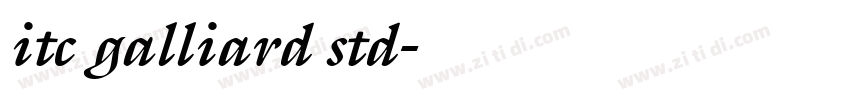 itc galliard std字体转换